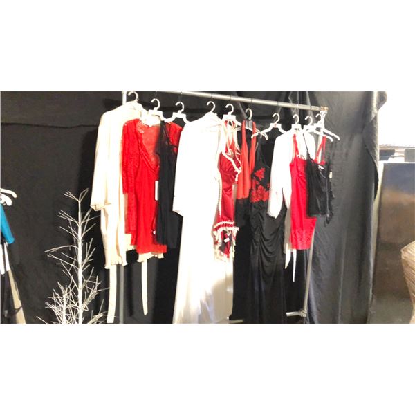 10 ASSORTED PIECES OF LINGERIE ASSORTED SIZES AND STYLES