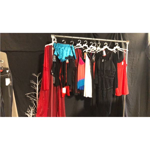 10 ASSORTED PIECES OF LINGERIE ASSORTED SIZES AND STYLES