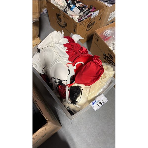 BOX OF ASSORTED LINGERIE ASSORTED SIZES