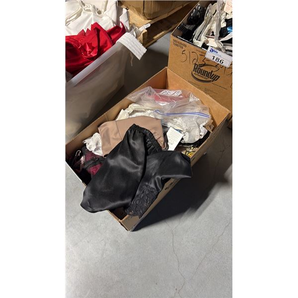 BOX OF ASSORTED LINGERIE ASSORTED SIZES