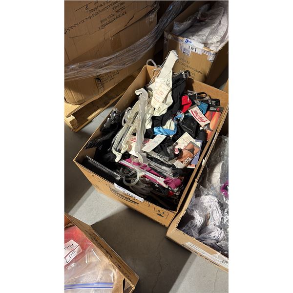 BOX OF ASSORTED LINGERIE ASSORTED SIZES