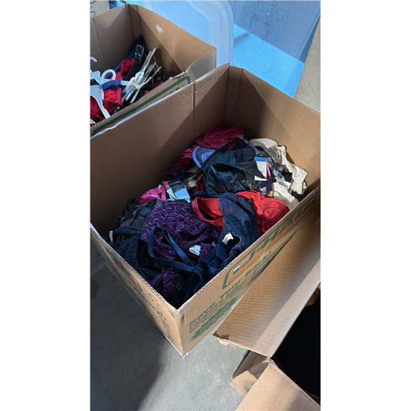 BOX OF ASSORTED LINGERIE ASSORTED SIZES