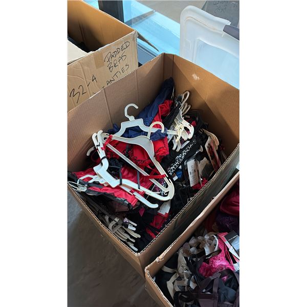 BOX OF ASSORTED LINGERIE ASSORTED SIZES