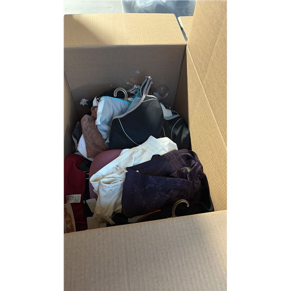 BOX OF ASSORTED LINGERIE ASSORTED SIZES