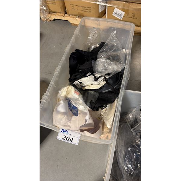 BOX OF ASSORTED LINGERIE ASSORTED SIZES