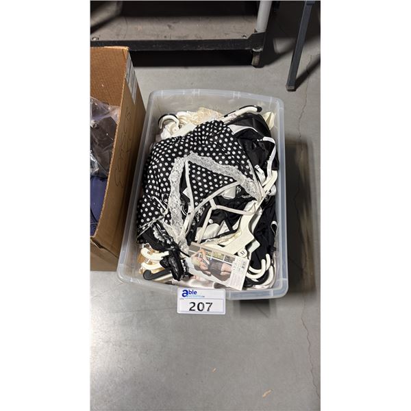 BOX OF ASSORTED LINGERIE ASSORTED SIZES