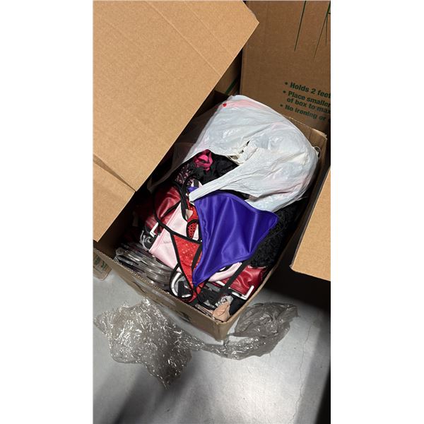 BOX OF ASSORTED LINGERIE ASSORTED SIZES