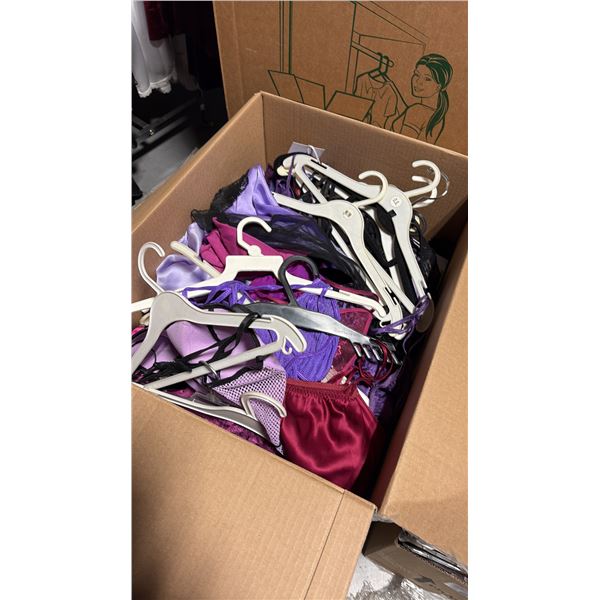 BOX OF ASSORTED LINGERIE ASSORTED SIZES