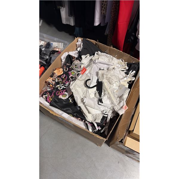 BOX OF ASSORTED LINGERIE ASSORTED SIZES