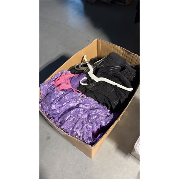 BOX OF ASSORTED LINGERIE ASSORTED SIZES