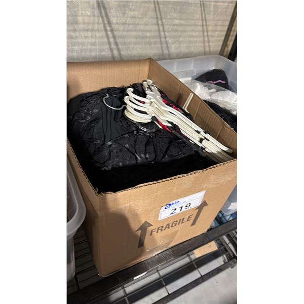 BOX OF ASSORTED LINGERIE ASSORTED SIZES