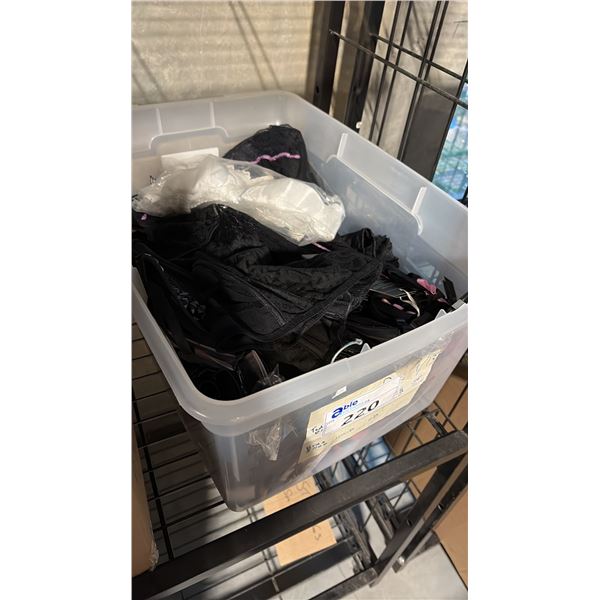 BOX OF ASSORTED LINGERIE ASSORTED SIZES