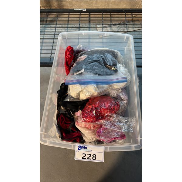 BOX OF ASSORTED LINGERIE ASSORTED SIZES