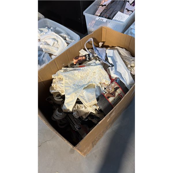 BOX OF ASSORTED LINGERIE ASSORTED SIZES