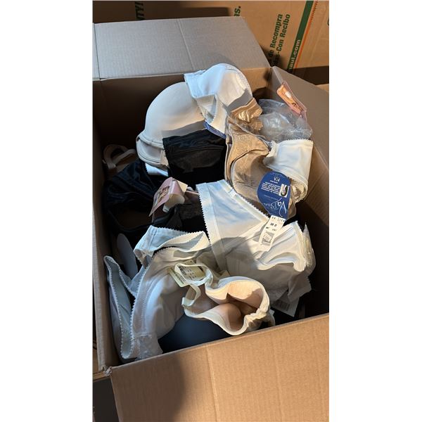 BOX OF ASSORTED LINGERIE ASSORTED SIZES