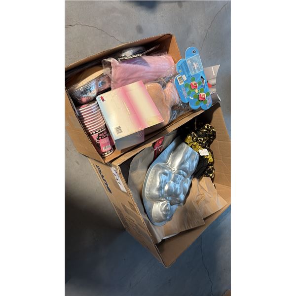 2 BOXES OF ADULT NOVELTY/PARTY ITEMS