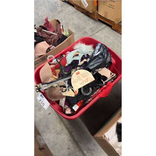 BOX OF ASSORTED LINGERIE ASSORTED SIZES