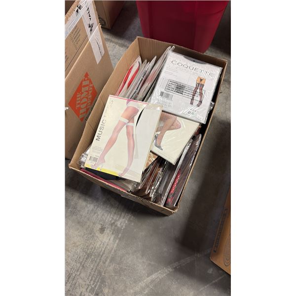 BOX OF ASSORTED LINGERIE ASSORTED SIZES