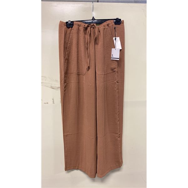 BOX OF JULES & LEOPOLD ASSORTED TAWNY PULL ON WIDE LEG CROP CAPRI PANTS