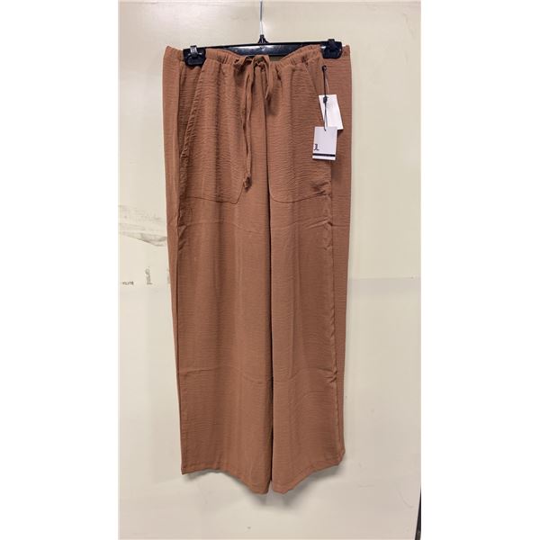 BOX OF JULES & LEOPOLD ASSORTED TAWNY PULL ON WIDE LEG CROP CAPRI PANTS