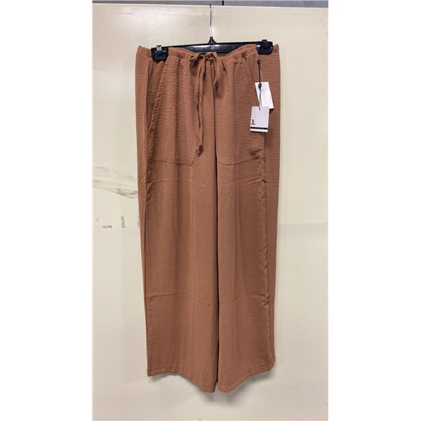 BOX OF JULES & LEOPOLD ASSORTED TAWNY PULL ON WIDE LEG CROP CAPRI PANTS