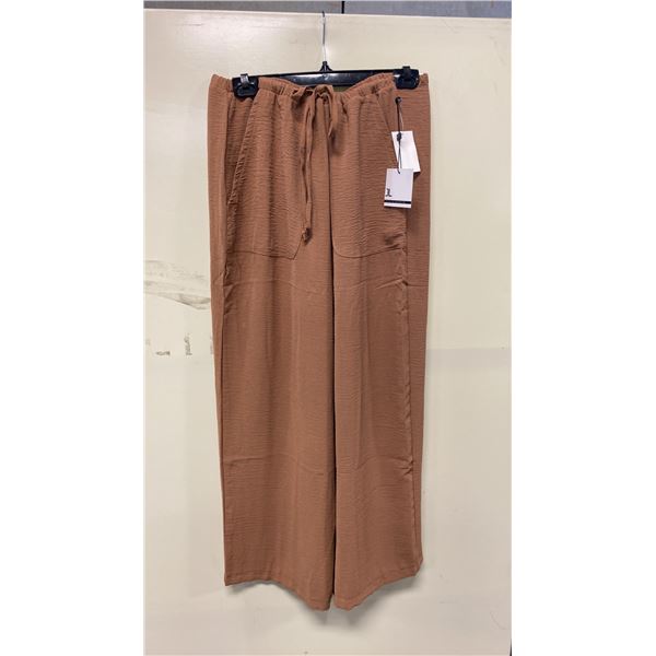 BOX OF JULES & LEOPOLD ASSORTED TAWNY PULL ON WIDE LEG CROP CAPRI PANTS