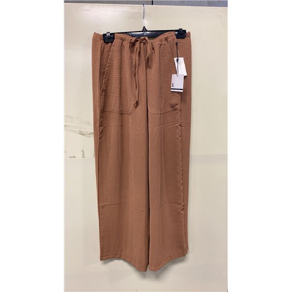 BOX OF JULES & LEOPOLD ASSORTED TAWNY PULL ON WIDE LEG CROP CAPRI PANTS