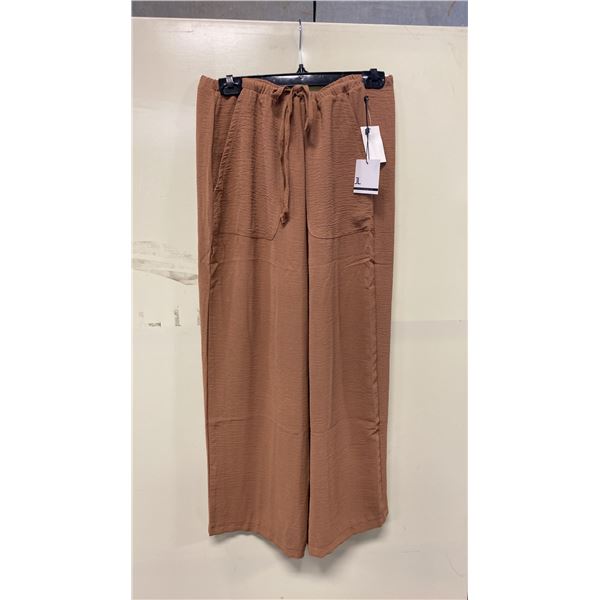 BOX OF JULES & LEOPOLD ASSORTED TAWNY PULL ON WIDE LEG CROP CAPRI PANTS