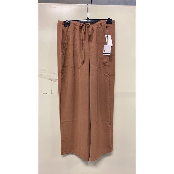 BOX OF JULES & LEOPOLD ASSORTED TAWNY PULL ON WIDE LEG CROP CAPRI PANTS