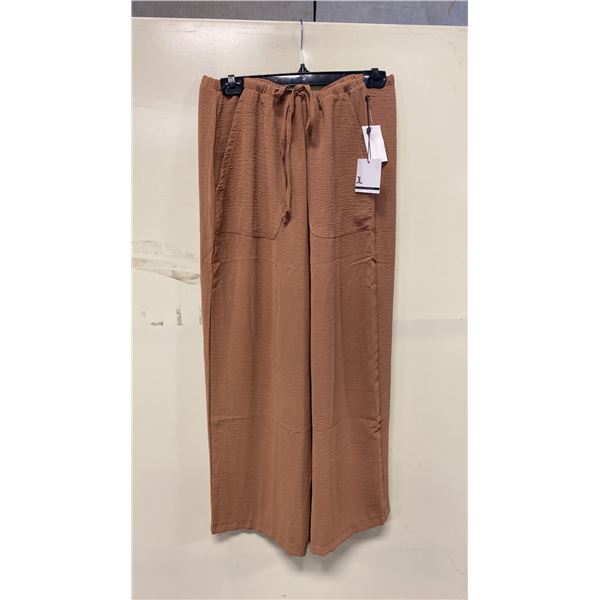BOX OF JULES & LEOPOLD ASSORTED TAWNY PULL ON WIDE LEG CROP CAPRI PANTS