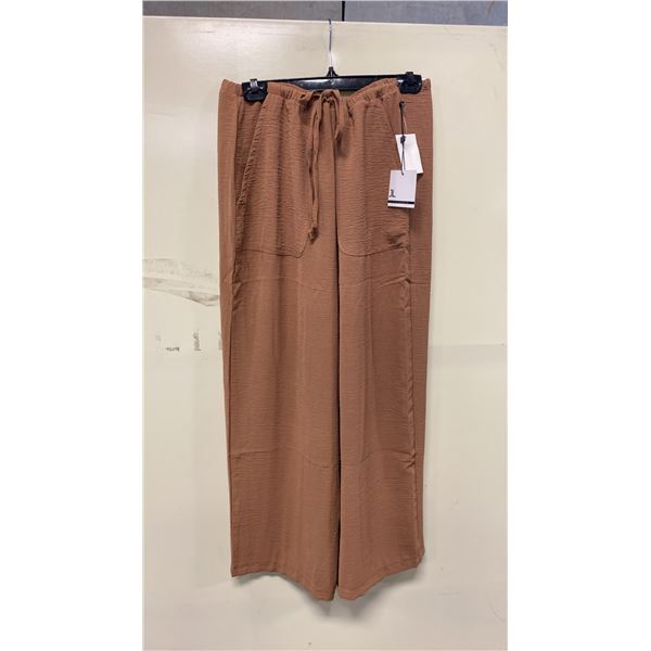 BOX OF JULES & LEOPOLD ASSORTED TAWNY PULL ON WIDE LEG CROP CAPRI PANTS