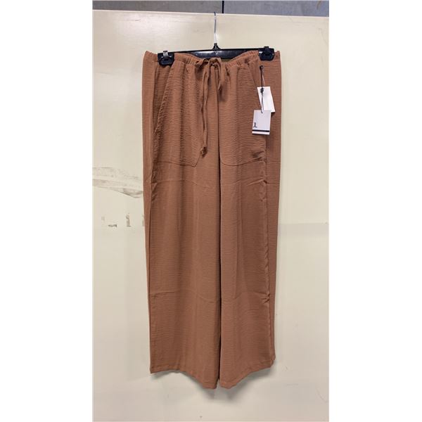 BOX OF JULES & LEOPOLD ASSORTED TAWNY PULL ON WIDE LEG CROP CAPRI PANTS