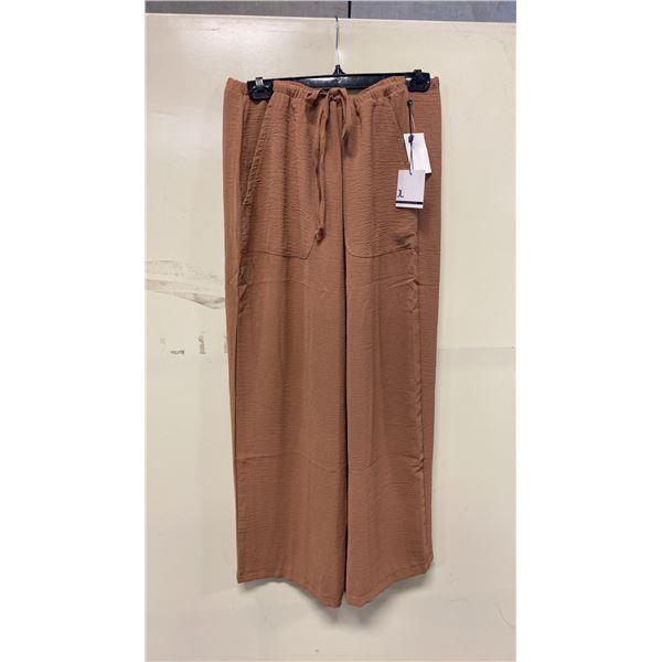 BOX OF JULES & LEOPOLD ASSORTED TAWNY PULL ON WIDE LEG CROP CAPRI PANTS