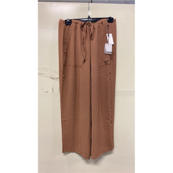 BOX OF JULES & LEOPOLD ASSORTED TAWNY PULL ON WIDE LEG CROP CAPRI PANTS