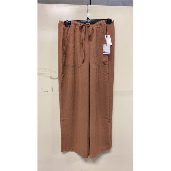 BOX OF JULES & LEOPOLD ASSORTED TAWNY PULL ON WIDE LEG CROP CAPRI PANTS