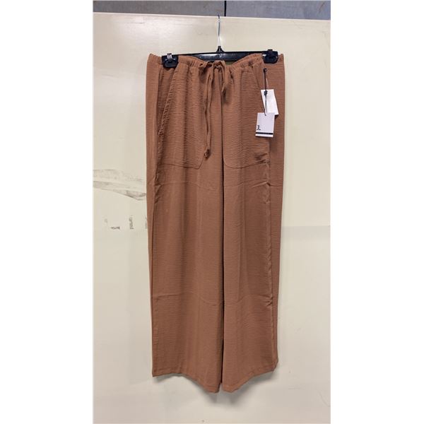 BOX OF JULES & LEOPOLD ASSORTED TAWNY PULL ON WIDE LEG CROP CAPRI PANTS