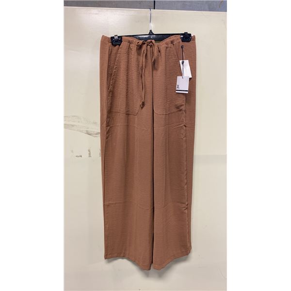 BOX OF JULES & LEOPOLD ASSORTED TAWNY PULL ON WIDE LEG CROP CAPRI PANTS
