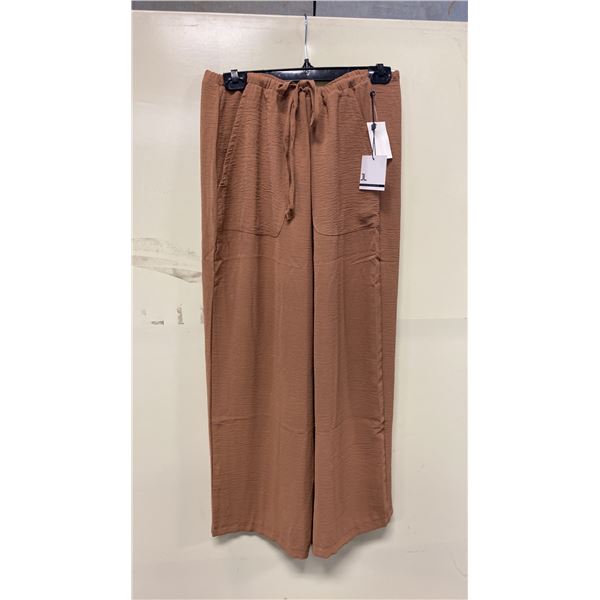 BOX OF JULES & LEOPOLD ASSORTED TAWNY PULL ON WIDE LEG CROP CAPRI PANTS