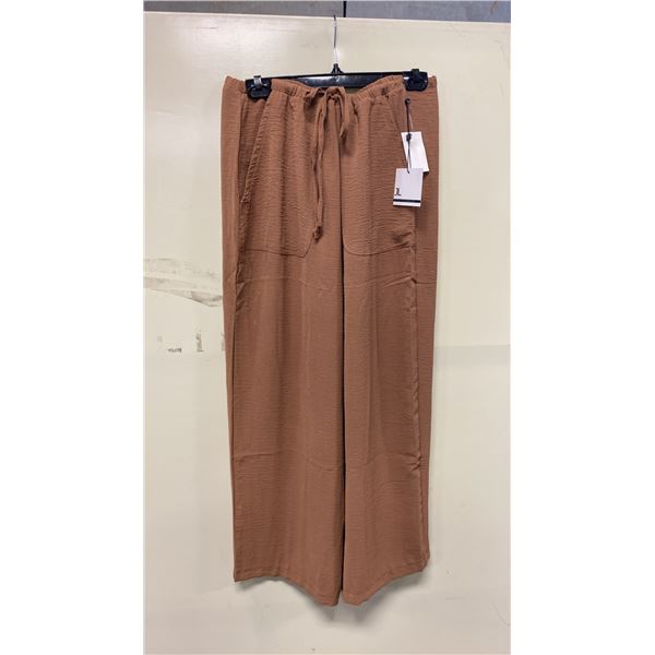 BOX OF JULES & LEOPOLD ASSORTED TAWNY PULL ON WIDE LEG CROP CAPRI PANTS