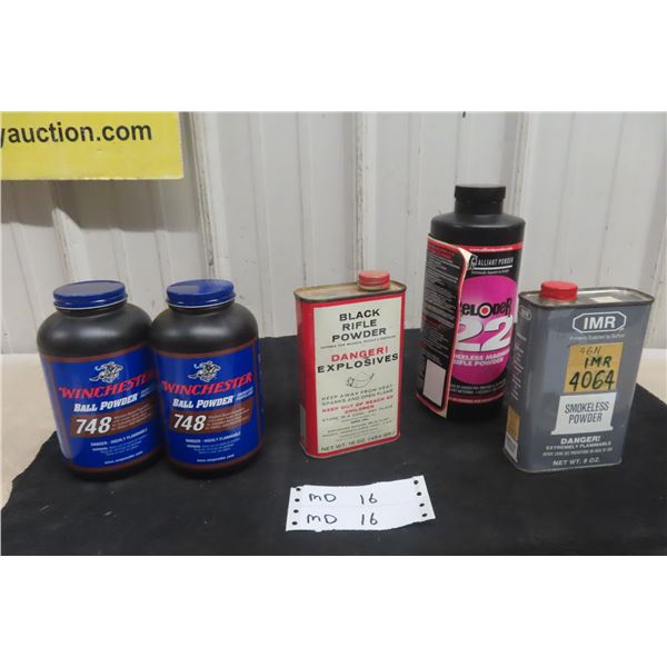 Reload Powder: 2 Winchester 748 Full, Black Rifle Powder Full