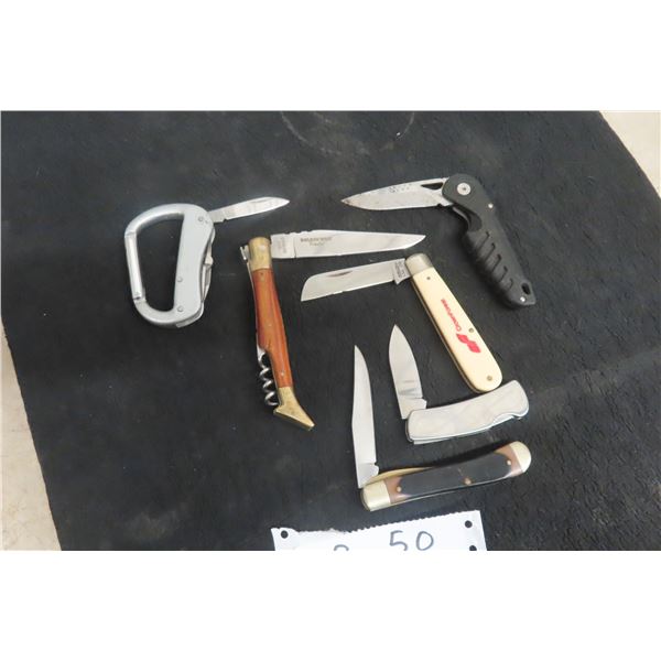 6 Fold Out Pocket Knives 