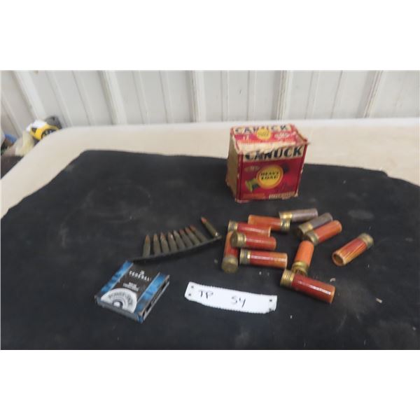 (25) Rounds Ammo: (5) 410 Slugs, (11) Vintage Canuck 12