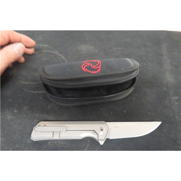 Liong Mah Fold Out Knife with Case 7 3/4'' Long 