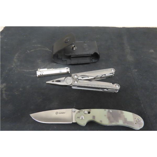 Ganzo Foldout Knife 8 1/2'' Long , Leatherman Multi Tool 
