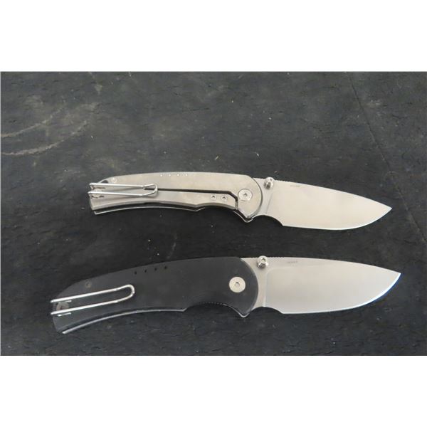 2 Vanax Quiet Carry Fold Out Knives Both 7'' Long 