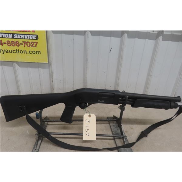 Churchill 12 Gauge, 3" Chamber, Pump Action, 12" Barrel, Synthetic Stock, Serial 20268952