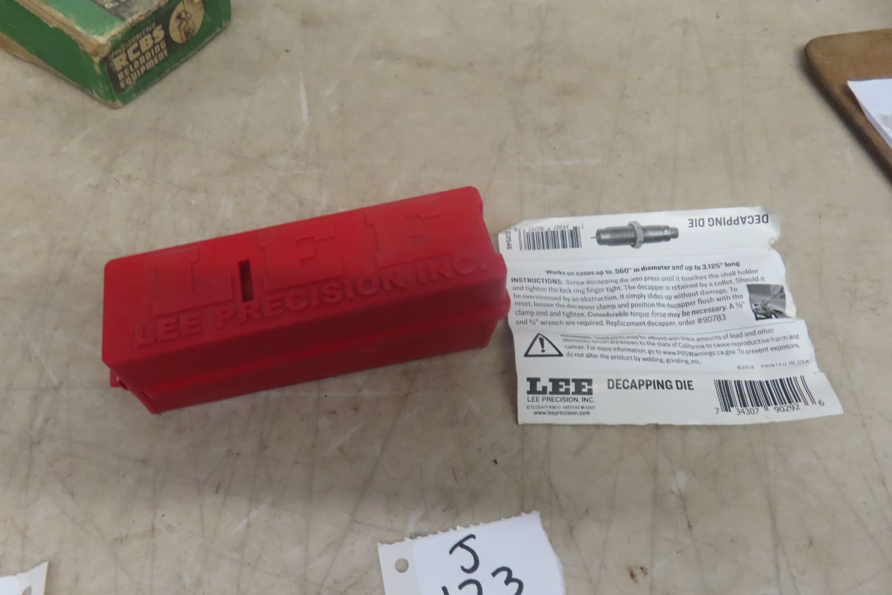 Lee Decapping Die