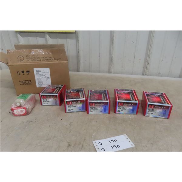 600 x Hornady .30 Caliber Bullets — 500 Factory Sealed