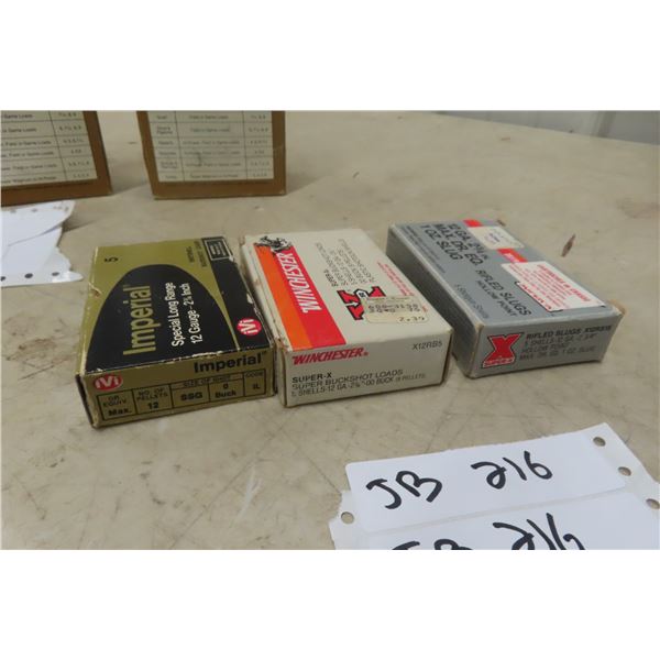 Fourteen Rounds of 12-Gauge 2 3/4 Slug and Buckshot Ammunition