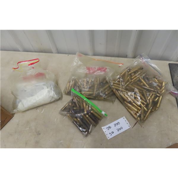 Mixed Brass Casings: 43×.300 Mag, 45×7mm Mag, 65×.243, and 137×.270 — All for Reloading